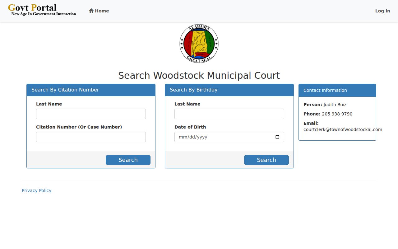 Woodstock citation lookup for Bibb County traffic court records
