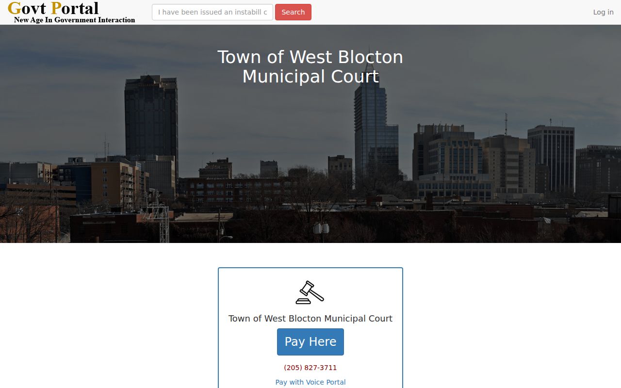 West Blocton court docket municipal payment portal